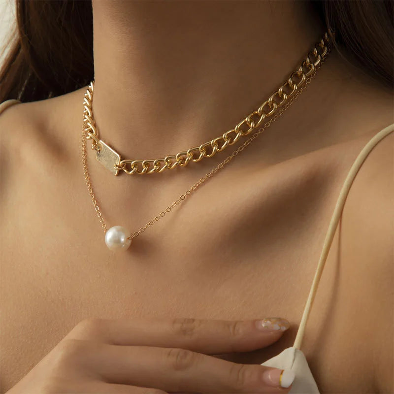 Vintage Twist Round Charm Layered Necklace Women's Jewelry Accessories for Girls Clothing Aesthetic Gifts  Pendant 2022