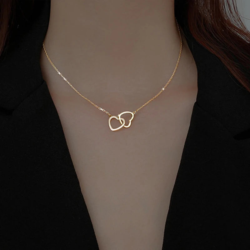 Vintage Twist Round Charm Layered Necklace Women's Jewelry Accessories for Girls Clothing Aesthetic Gifts  Pendant 2022