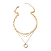 Vintage Twist Round Charm Layered Necklace Women's Jewelry Accessories for Girls Clothing Aesthetic Gifts  Pendant 2022
