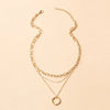 Vintage Twist Round Charm Layered Necklace Women's Jewelry Accessories for Girls Clothing Aesthetic Gifts  Pendant 2022