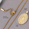 Virgin Mary Pendant Necklace for women  golden rotundity Stainless Steel Lips Neck Chain Female Necklaces Jewelry for Girl