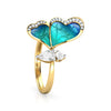 Women's Ring Adjustble With Blue Butterfly  Rings Female Romantic Birthday Elegent Gift Simple Gilr Jewelry  A3M465