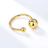 XIYANIKE  Glossy Big Small Ball Open Cuff Rings For Women Girl   Trendy Jewelry Gift Party Wedding кольцо женское