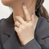 XIYANIKE  Glossy Big Small Ball Open Cuff Rings For Women Girl   Trendy Jewelry Gift Party Wedding кольцо женское