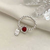 XIYANIKE Asymmetrical Beads Pearl Elastic Cord Rings For Women Girl   Korean   Jewelry Gift Party кольцо женское