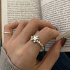 XIYANIKE Asymmetrical Beads Pearl Elastic Cord Rings For Women Girl   Korean   Jewelry Gift Party кольцо женское