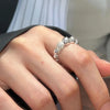 XIYANIKE Asymmetrical Beads Pearl Elastic Cord Rings For Women Girl   Korean   Jewelry Gift Party кольцо женское