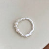 XIYANIKE Asymmetrical Beads Pearl Elastic Cord Rings For Women Girl   Korean   Jewelry Gift Party кольцо женское