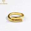 XIYANIKE Silver Color  Double Layer Geometric Ring Female Charm  Simple Opening Light   Handmade Jewelry Gift