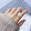 XIYANIKE Silver Color  Double Layer Geometric Ring Female Charm  Simple Opening Light   Handmade Jewelry Gift