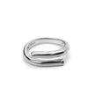 XIYANIKE Silver Color  Double Layer Geometric Ring Female Charm  Simple Opening Light   Handmade Jewelry Gift