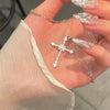 Y2K Accessories Peach Heart Water Drop Pendant Necklace Pink Crystal Egirl Sweet Cool Clavicle Chain Aesthetic Jewelry