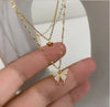 Y2K Crystal Butterfly Pendant Necklace Women Light   Egirl Punk Heart Grunge Clavicle Chain  Jewelry Party Gift 2023