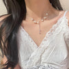 Y2K Crystal Butterfly Pendant Necklace Women Light   Egirl Punk Heart Grunge Clavicle Chain  Jewelry Party Gift 2023