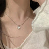 Y2K Crystal Butterfly Pendant Necklace Women Light   Egirl Punk Heart Grunge Clavicle Chain  Jewelry Party Gift 2023