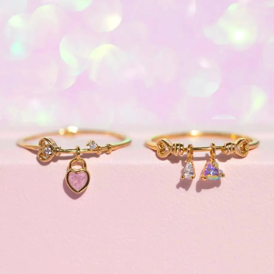 Y2K INS Style Cute Heart Zircon Ring For Women Girl Sweet Romantic Opening Adjustable Ring Wedding Party  Jewelry