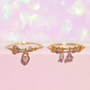 Y2K INS Style Cute Heart Zircon Ring For Women Girl Sweet Romantic Opening Adjustable Ring Wedding Party  Jewelry