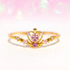 Y2K INS Style Cute Heart Zircon Ring For Women Girl Sweet Romantic Opening Adjustable Ring Wedding Party  Jewelry