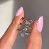 Y2K INS Style Cute Heart Zircon Ring For Women Girl Sweet Romantic Opening Adjustable Ring Wedding Party  Jewelry