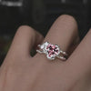 Y2K Pink Crystal Bowknot Zircon Rings for Women  Sweet Lovely Girl Open Adjustable Ring Kpop Party Jewelry Gift 2023