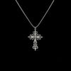 Y2K Punk Crystal Big Cross Pendant Necklaces for Women Men Gothic Irregular Cross Clavicle Chain Necklaces Aesthetic Jewelry