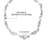 Y2K Silver Color Irregualr Choker Necklace for Women Girls Love Heart Crystal Clavicle Chain Necklace   Jewelry
