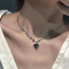 Y2K Star Zircon Pendant Necklace for Women   Sweet Cool Girl Punk Heart Clavicle Chain     Jewelry Party Gift