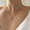 ZOSHI   Multi Layer Chains Necklace for Women Summer  Jewelry Gold Plated Round Chip Pendant Tassel Necklace
