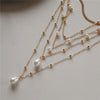 ZOSHI Bohemian Multi Layer Long Necklace for Women Imitation Pearl Choker Necklace Collars Statement Necklace Summer Jewelry