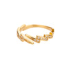 Zircon Crystal Rings for Women Stainless Steel Gold Plated Ring  Trend Couple Wedding Jewelry   anillos mujer