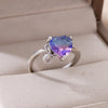 Zircon Flame Drop Rings For Women Gold Plated Stainless Steel Water Drop Adjustable Ring Femme Wedding Party Jewelry Gift Femme