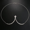 Zircon Geometric Chest Chain Crystal for Women Sexy Body Jewelry Rhinestone Chest Bracket Bras Chain Necklace Bikini Accessories