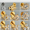 Cz Flower Titanium Cartilage Earrings Stud 16G Internally Threaded Sun Helix Ear Tragus Piercing Jewelry - Image 1