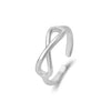 Silver-Tone Open Rings, Copper, Assorted Heart, Leaf, Infinity and Twisted Band Designs