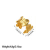 Open Ring, Gold-Tone Stainless Steel, Leaf, Flower, Snake and Geometric Designs, 40 Style Options