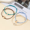 4-Piece Braided Bracelet Set, Adjustable Multicolor Bands with Mountain-Inspired Designs - Product view 4