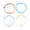 4-Piece Braided Bracelet Set, Adjustable Multicolor Bands with Mountain-Inspired Designs - Product view 5