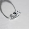 Four-Leaf Clover Open Ring, Alloy, Gold- or Silver-Tone, Adjustable