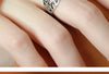 Filigree Ring for Women, Silver-Tone Wide Open Band with Floral Cutout Pattern