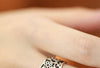 Filigree Ring for Women, Silver-Tone Wide Open Band with Floral Cutout Pattern