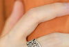 Filigree Ring for Women, Silver-Tone Wide Open Band with Floral Cutout Pattern