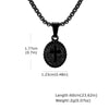 Oval Cross Pendant, Stainless Steel Design in Gold, Silver or Black Tone, Pendant Only or with 60 cm Chain - Black/single pendant without chain