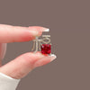 Heart Brooch Pin for Women, Gold-Tone Zinc Alloy with Chinese Fu Character and Sparkling Accents - Product view 3