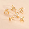Geometric Ring Set for Women, Smooth Alloy Bands and Knuckle Ring Designs in Gold or Silver Tone - Product view 3