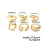 Geometric Ring Set for Women, Smooth Alloy Bands and Knuckle Ring Designs in Gold or Silver Tone - Product view 4