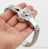 Lion Head Statement Bracelet, Sculpted Metal Design in Gold-Tone or Silver-Tone Finish - Silver