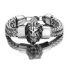 Lion Head Statement Bracelet, Sculpted Metal Design in Gold-Tone or Silver-Tone Finish - Product view 5