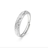 Textured and Floral Open Rings, White Copper Alloy, Clear or Purple Accents, Individual Styles