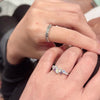 Textured and Floral Open Rings, White Copper Alloy, Clear or Purple Accents, Individual Styles
