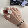 Silver-Tone Open Rings for Women, Assorted Floral, Leaf, Heart, Textured and Layered Band Designs